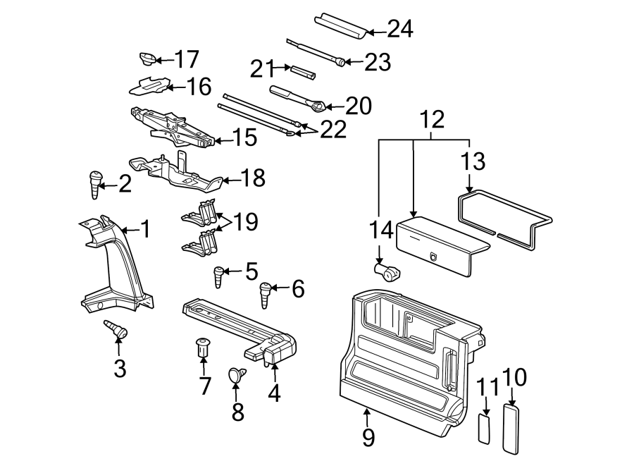 Diagram QUARTER PANEL. INTERIOR TRIM. for your 2009 Chevrolet Malibu   