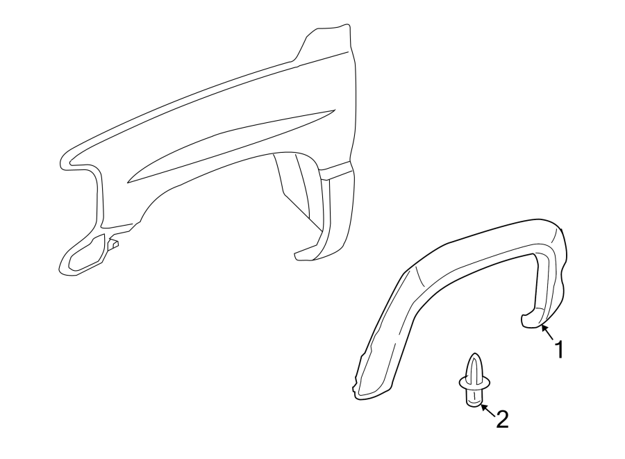 FENDER. EXTERIOR TRIM. Diagram