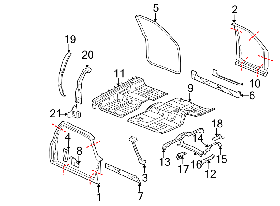 Diagram CAB. UNISIDE. for your 2005 Chevrolet Silverado 3500 LS Standard Cab Pickup  