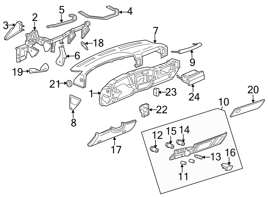 Diagram INSTRUMENT PANEL. for your Pontiac