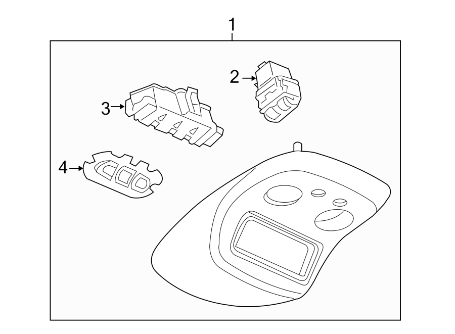 Diagram OVERHEAD CONSOLE. for your 2003 GMC Envoy XL   