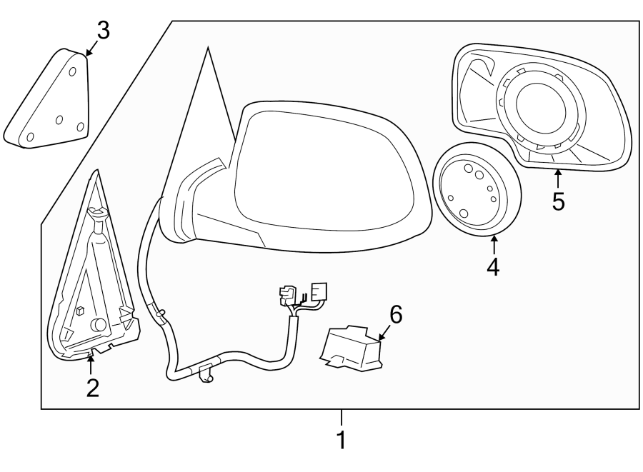 Diagram FRONT DOOR. OUTSIDE MIRRORS. for your 2002 GMC Sierra 3500  SLE Cab & Chassis 