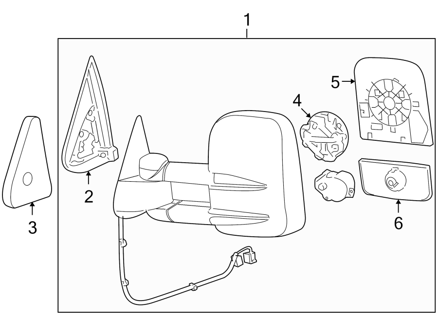 Diagram FRONT DOOR. OUTSIDE MIRRORS. for your 2002 GMC Envoy   