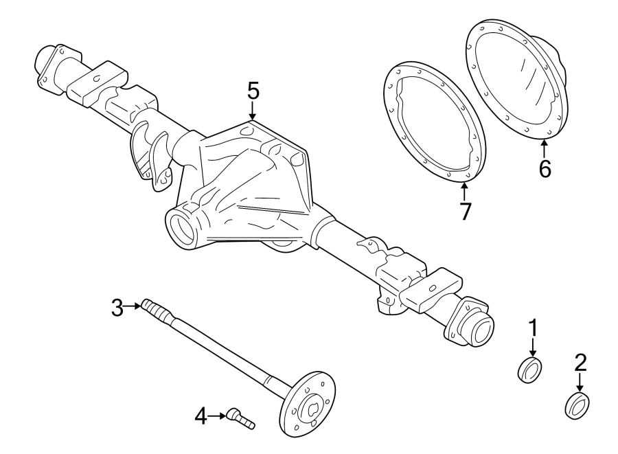 Diagram REAR SUSPENSION. AXLE HOUSING. for your 2020 Chevrolet Silverado 2500 HD LT Crew Cab Pickup Fleetside  