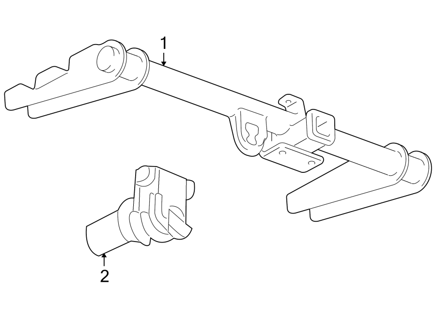 Diagram REAR BUMPER. TRAILER HITCH COMPONENTS. for your 2007 Cadillac Escalade EXT   