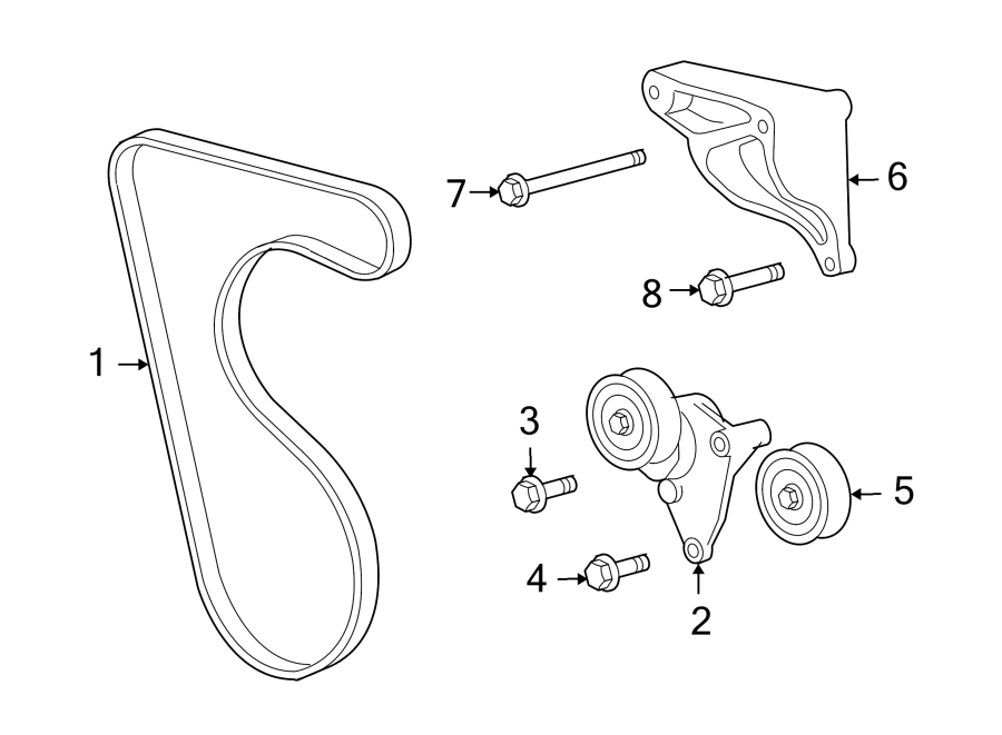 Diagram BELTS & PULLEYS. for your 2005 Chevrolet Monte Carlo   