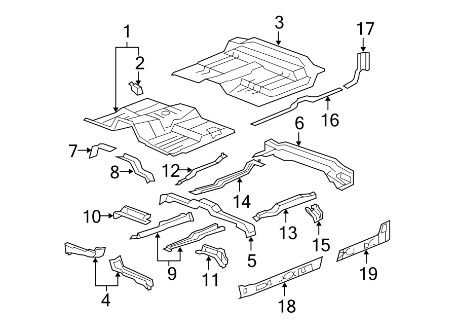 Diagram CAB. FLOOR. for your 1997 Buick Century   