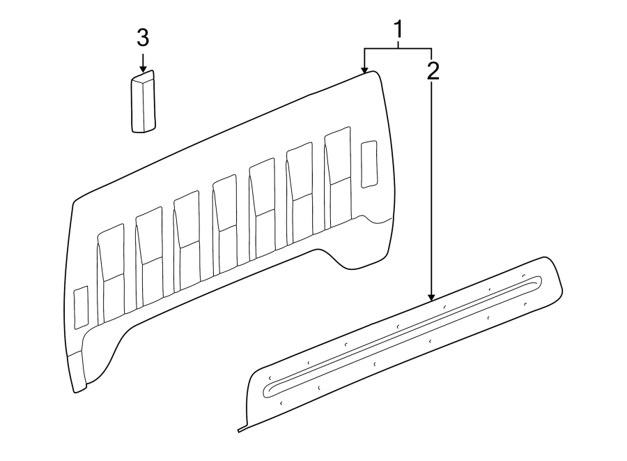 Diagram CAB. BACK PANEL. for your 2005 Chevrolet Express 1500   