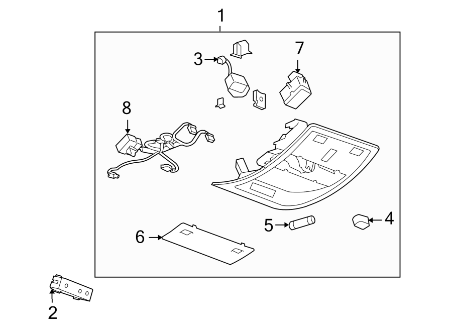 Diagram OVERHEAD CONSOLE. for your 2013 Chevrolet Express 3500   