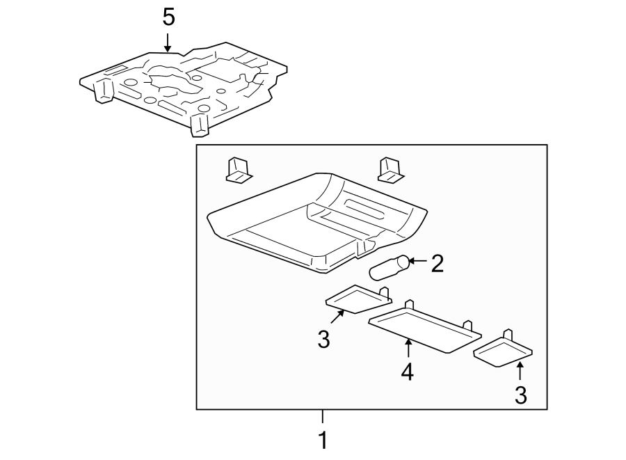 Diagram OVERHEAD CONSOLE. for your 2013 Pontiac