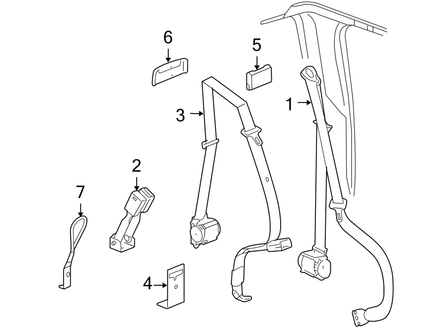 RESTRAINT SYSTEMS. REAR SEAT BELTS.