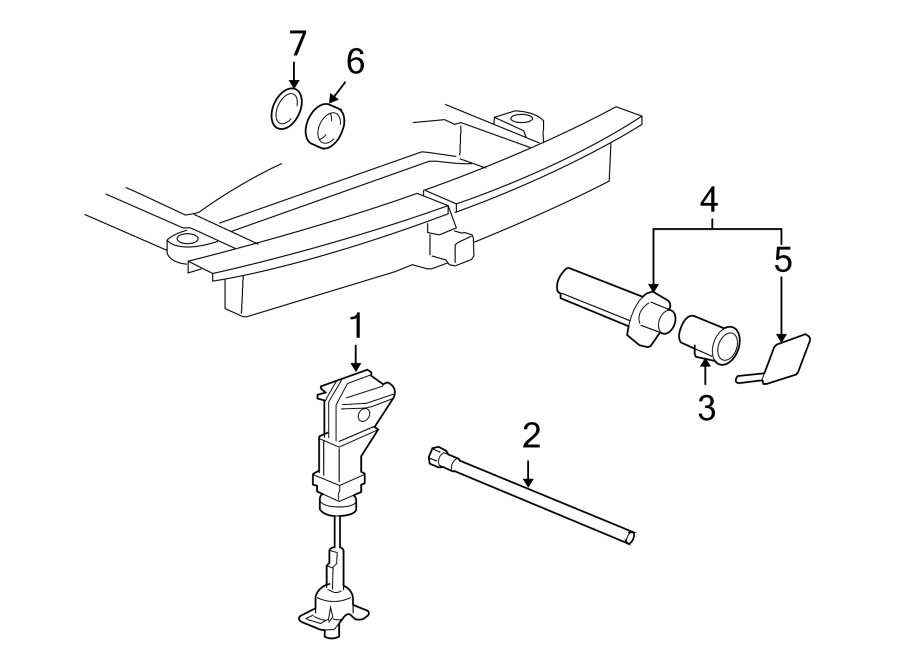 Diagram PICK UP BOX. SPARE TIRE CARRIER. for your 2013 Chevrolet Tahoe  Hybrid Sport Utility  