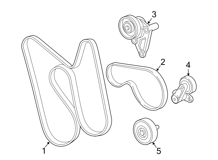 Diagram BELTS & PULLEYS. for your 2004 Buick Regal   