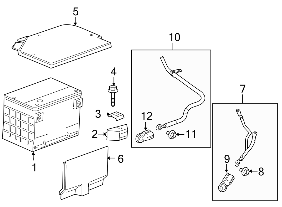 Diagram BATTERY. for your 2019 Buick Regal TourX   