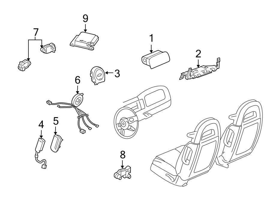 5RESTRAINT SYSTEMS. AIR BAG COMPONENTS.https://images.simplepart.com/images/parts/motor/fullsize/GR03290.png