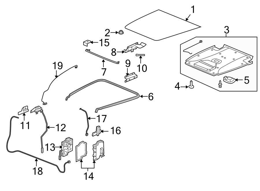 Diagram REAR BODY & FLOOR. COMPARTMENT LID. for your 2013 Buick Enclave  Base Sport Utility 3.6L V6 A/T AWD 