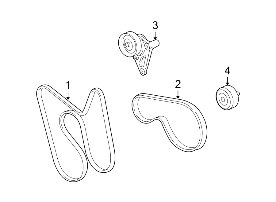 Diagram BELTS & PULLEYS. for your 2013 Chevrolet Traverse    