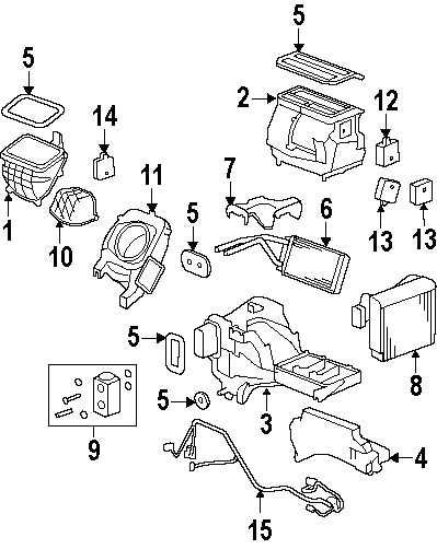 14AIR CONDITIONER & HEATER. EVAPORATOR & HEATER COMPONENTS.https://images.simplepart.com/images/parts/motor/fullsize/GS06065.png