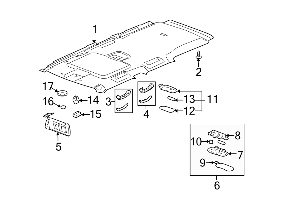 Diagram INTERIOR TRIM. for your 2001 Buick Century   