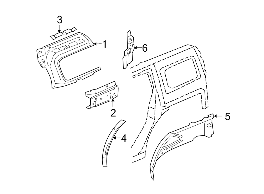 6QUARTER PANEL. INNER STRUCTURE.https://images.simplepart.com/images/parts/motor/fullsize/GS06700.png