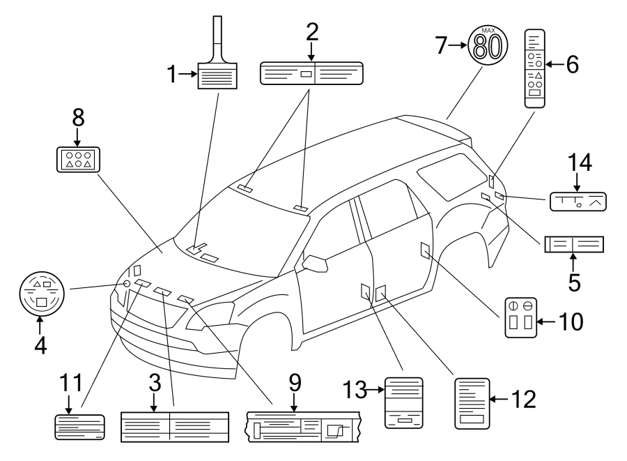 Diagram INFORMATION LABELS. for your 2007 Chevrolet Silverado 2500 HD Classic LS Standard Cab Pickup  