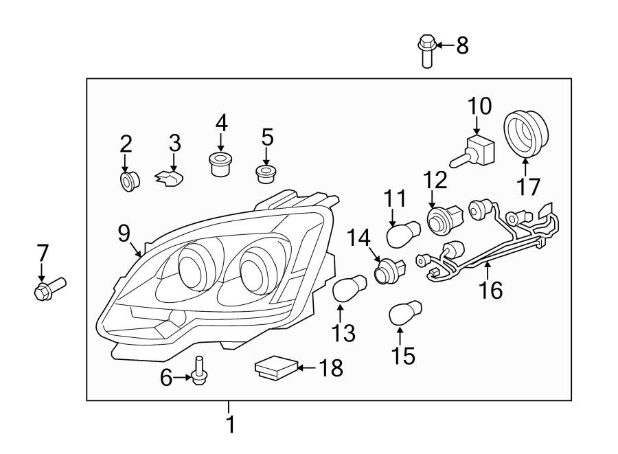 Diagram FRONT LAMPS. COMBINATION LAMPS. for your 2007 GMC Sierra 1500 Classic   