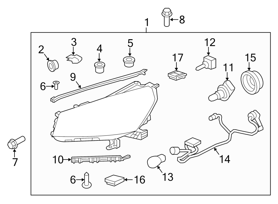 Diagram FRONT LAMPS. COMBINATION LAMPS. for your 2008 Chevrolet Trailblazer   