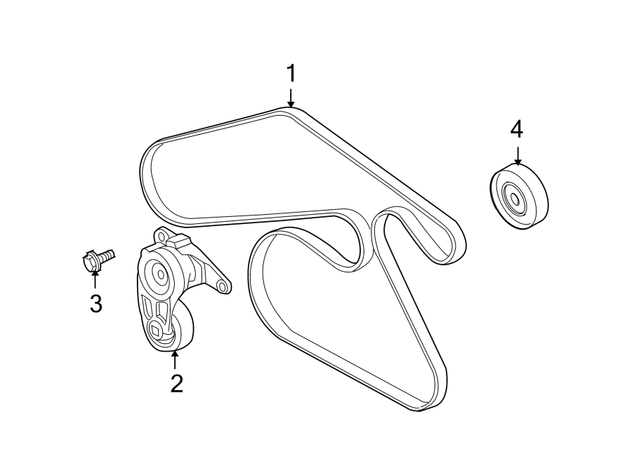 Diagram BELTS & PULLEYS. for your 2018 Buick Regal Sportback   