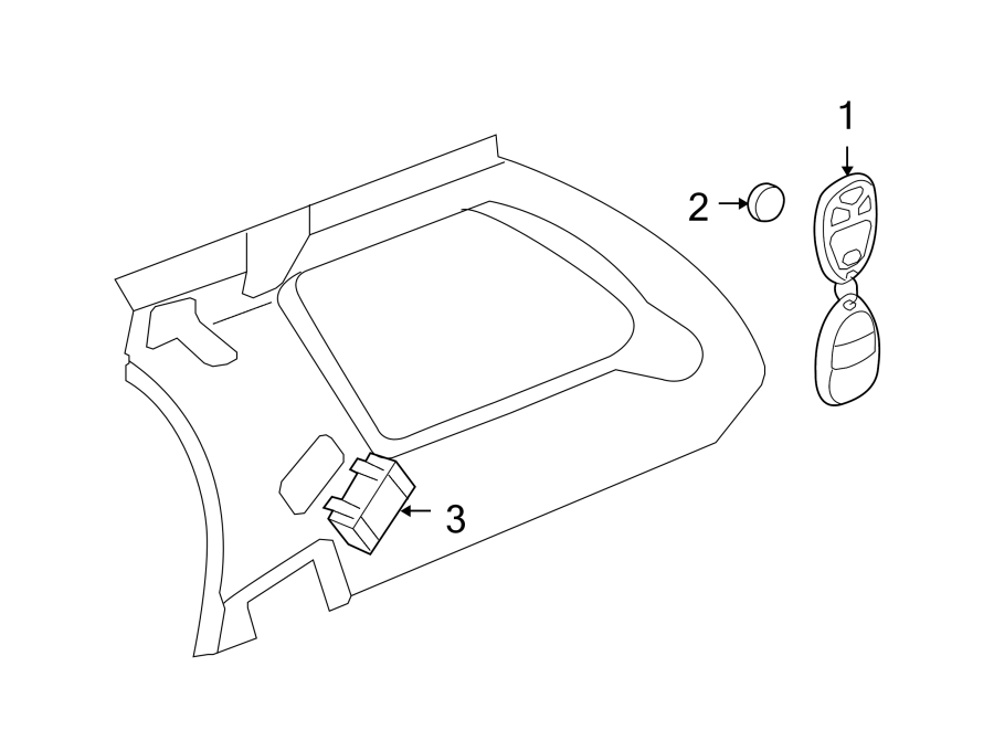 Diagram KEYLESS ENTRY COMPONENTS. for your 2016 Chevrolet Spark  LT Hatchback 