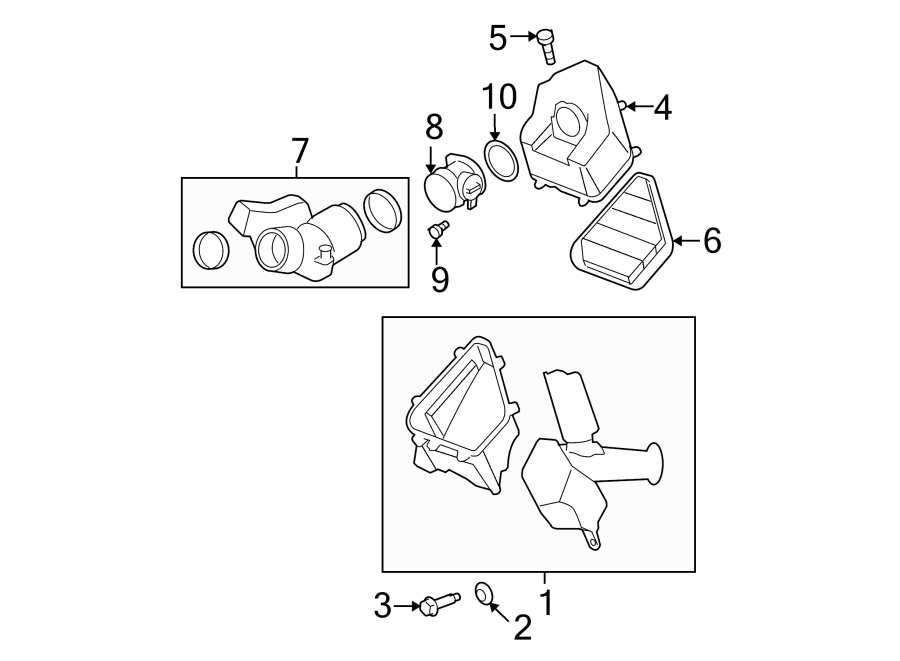 Diagram ENGINE / TRANSAXLE. AIR INTAKE. for your 2021 Chevrolet Camaro LT Coupe 2.0L Ecotec A/T 