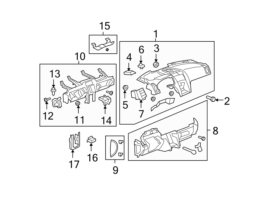 Diagram INSTRUMENT PANEL. for your 1987 Chevrolet Celebrity Base Sedan 2.8L Chevrolet V6 M/T 