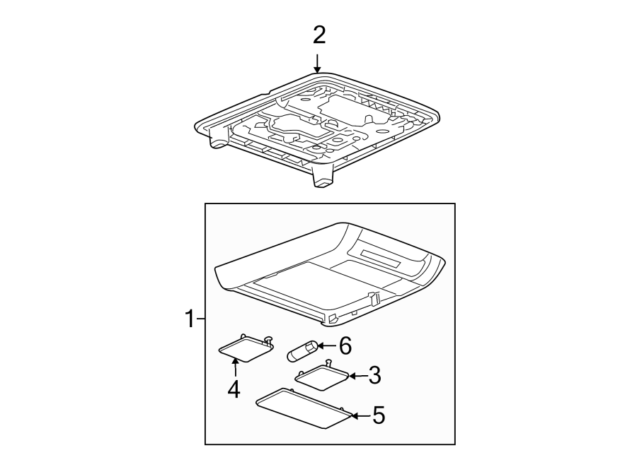 Diagram OVERHEAD CONSOLE. for your 2013 Cadillac ATS Base Sedan 2.0L Ecotec M/T RWD 