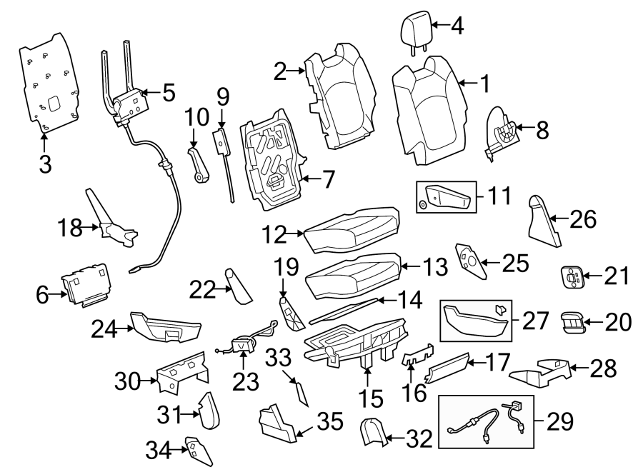 Diagram SEATS & TRACKS. SECOND ROW SEATS. for your 1999 Buick Century   