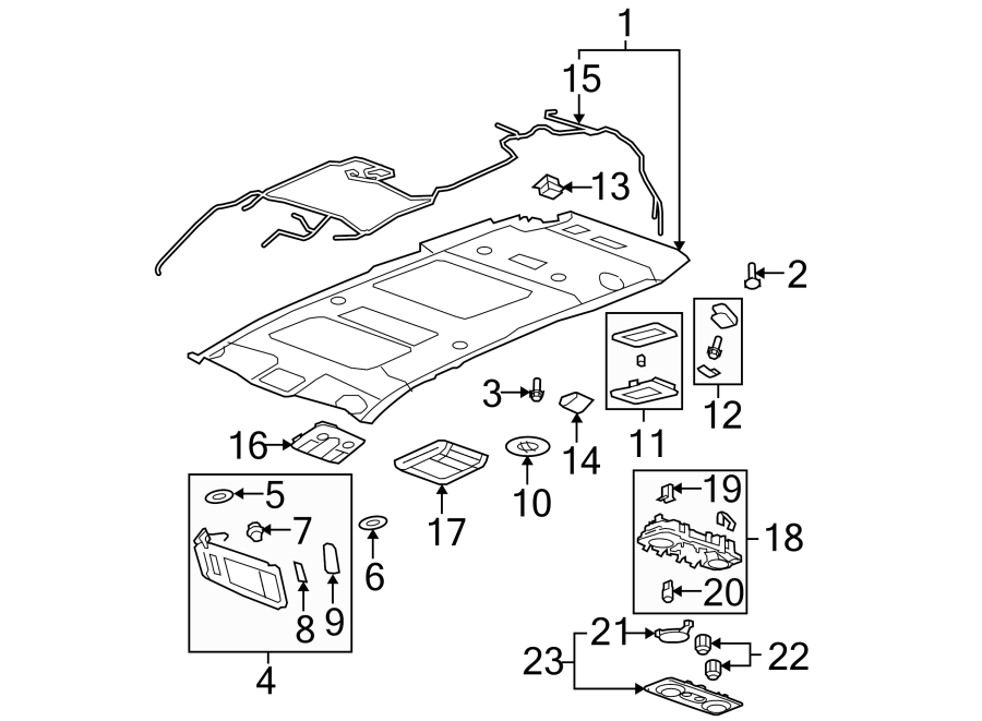 Diagram INTERIOR TRIM. for your 2005 Chevrolet Corvette   