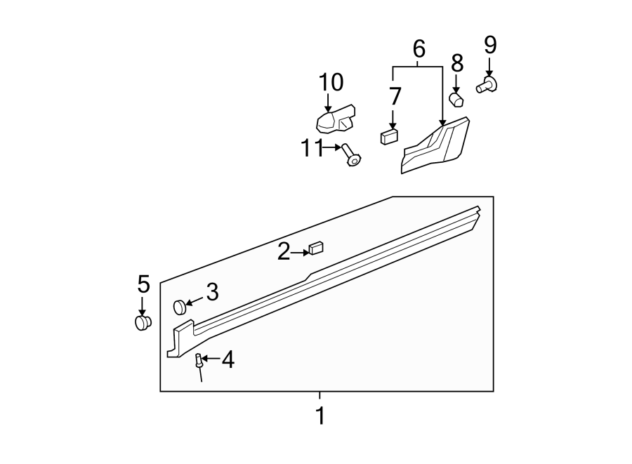 1PILLARS. ROCKER & FLOOR. EXTERIOR TRIM.https://images.simplepart.com/images/parts/motor/fullsize/GT07435.png