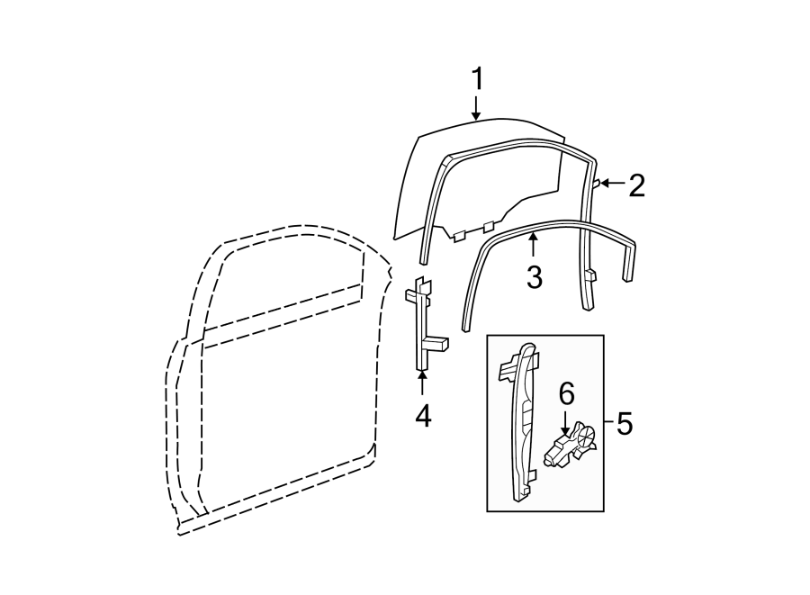 Diagram FRONT DOOR. GLASS & HARDWARE. for your 2015 Chevrolet Spark   