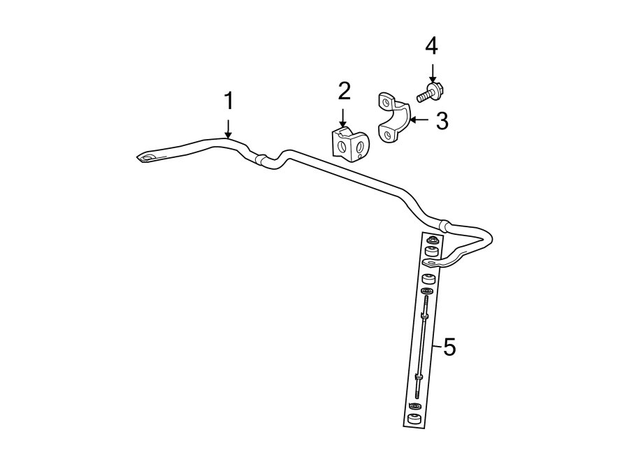 Diagram REAR SUSPENSION. STABILIZER BAR & COMPONENTS. for your 2011 GMC Sierra 2500 HD 6.0L Vortec V8 FLEX A/T RWD SLE Crew Cab Pickup 