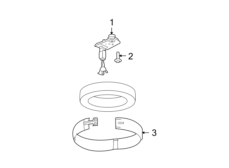 REAR BODY & FLOOR. SPARE TIRE CARRIER. Diagram