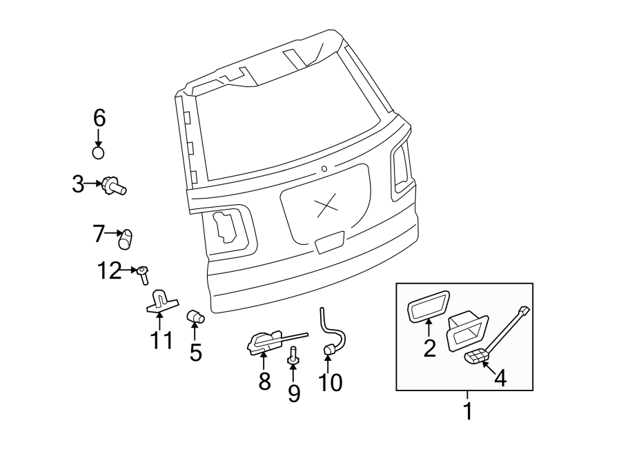 Diagram LOCK & HARDWARE. for your 2023 Chevrolet Trailblazer   