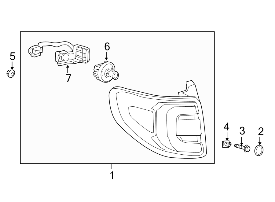 Diagram REAR LAMPS. TAIL LAMPS. for your 2011 Buick Enclave    