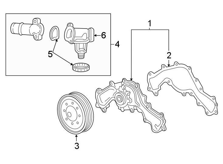 Diagram Water pump. for your 2016 Buick Encore   