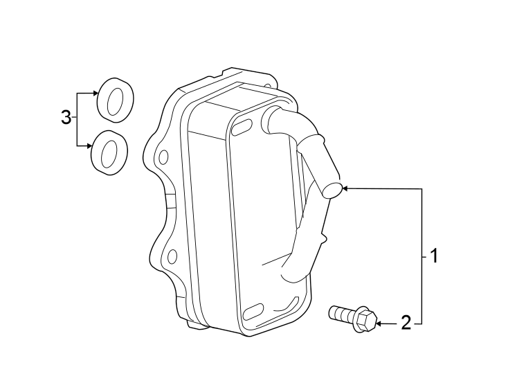 Diagram Engine oil cooler. for your 2013 Chevrolet Avalanche Black Diamond LT Crew Cab Pickup Fleetside  