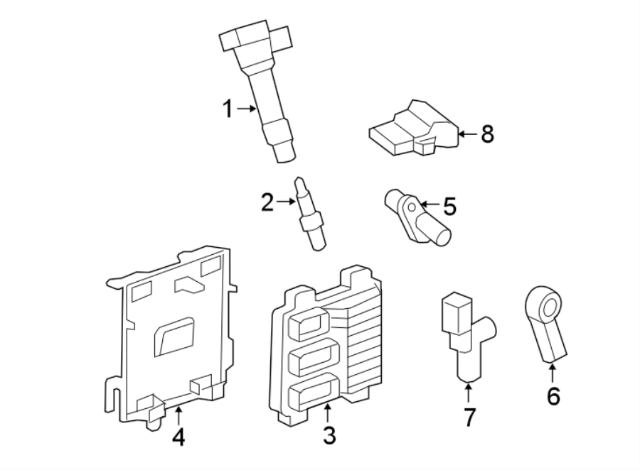 Diagram IGNITION SYSTEM. for your 2020 Chevrolet Camaro 2.0L Ecotec M/T LT Convertible 