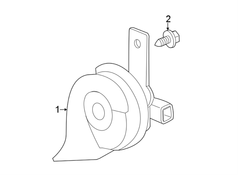 Diagram HORN. for your 2019 Cadillac XT4 Premium Luxury Sport Utility  