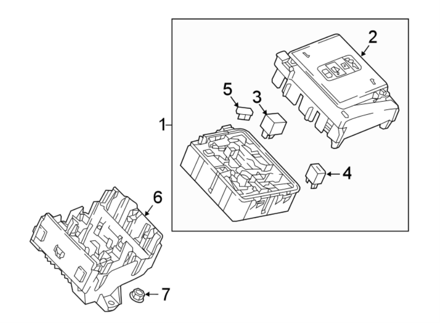 Gmc Acadia Block Fuse And Amplifier Relay Box Fuse 84554480 Gm