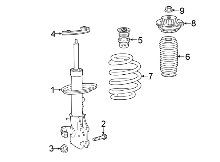 Diagram FRONT SUSPENSION. STRUTS & COMPONENTS. for your 2012 GMC Sierra 2500 HD 6.0L Vortec V8 A/T RWD WT Standard Cab Pickup 