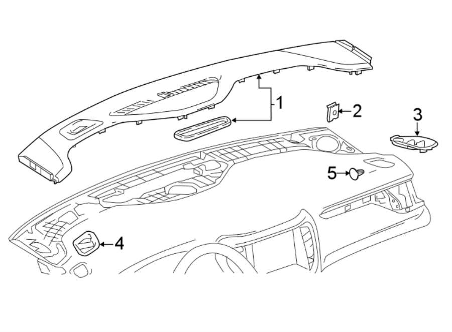 Diagram INSTRUMENT PANEL COMPONENTS. for your GMC Acadia  