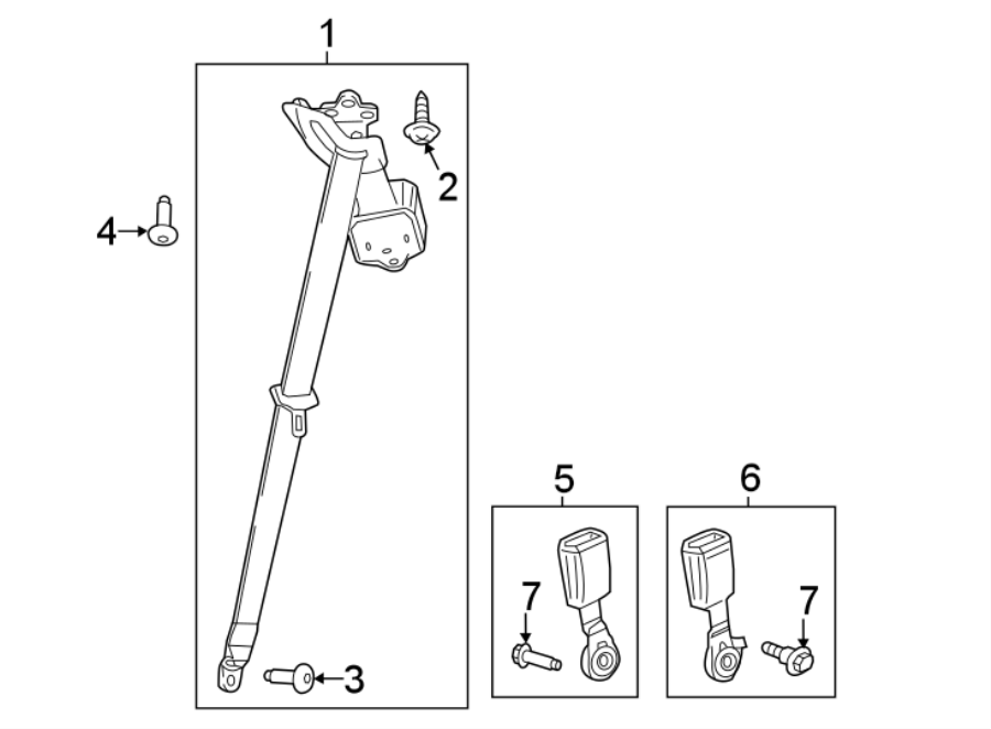 RESTRAINT SYSTEMS. THIRD ROW SEAT BELTS.