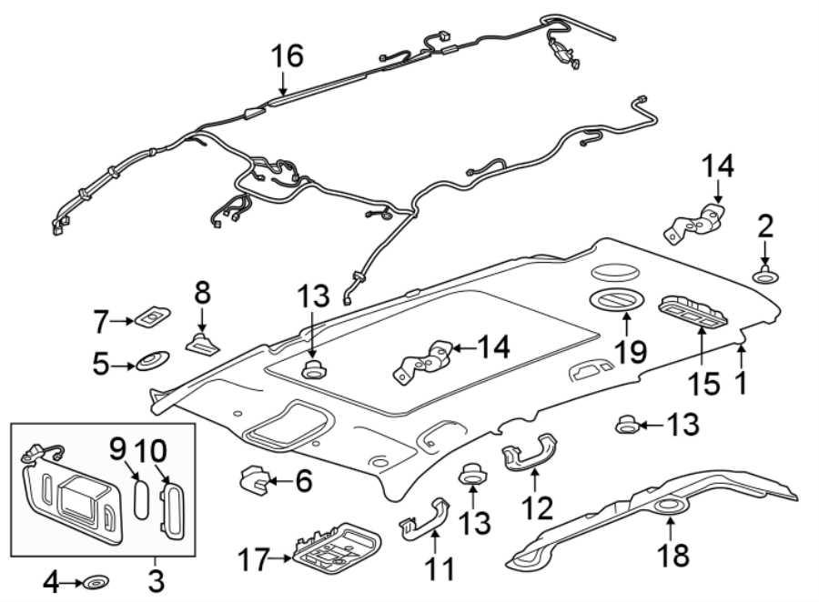 Diagram INTERIOR TRIM. for your 2005 Chevrolet Corvette   