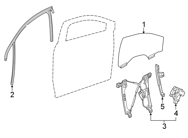 Diagram Front door. Glass & hardware. for your 2020 Chevrolet Spark   